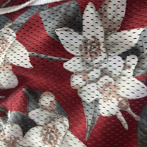 Crysp Denim Floral Mesh Basketball Shorts - Picture 2 of 5